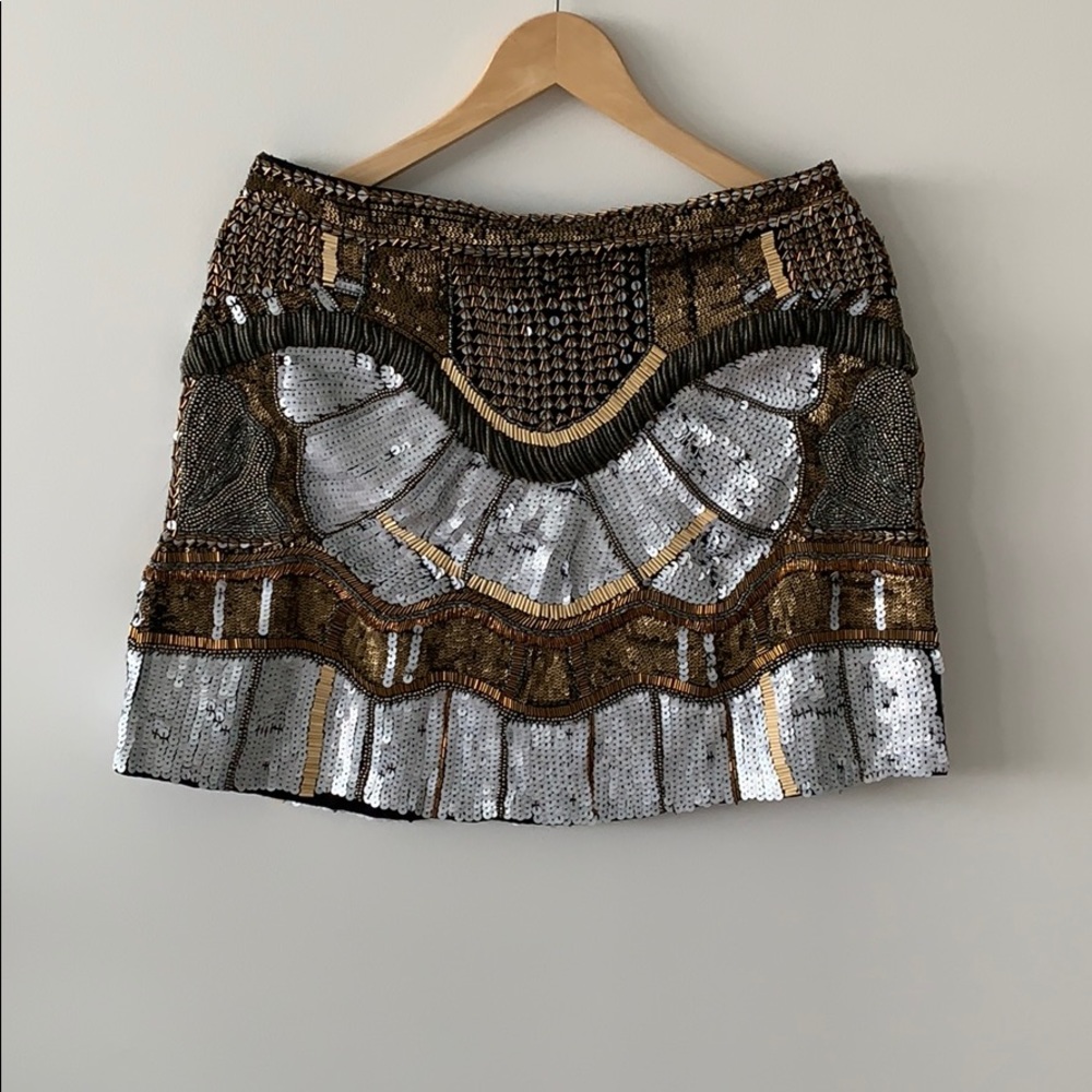 Boston Proper Art Deco sequined skirt